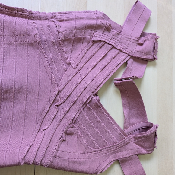 Unbranded Barbie Bubblegum Pink Bandage Body Con Shapewear Date Dress V Neck - Picture 13 of 14